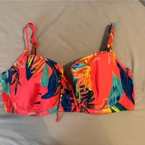 Floral print swim top